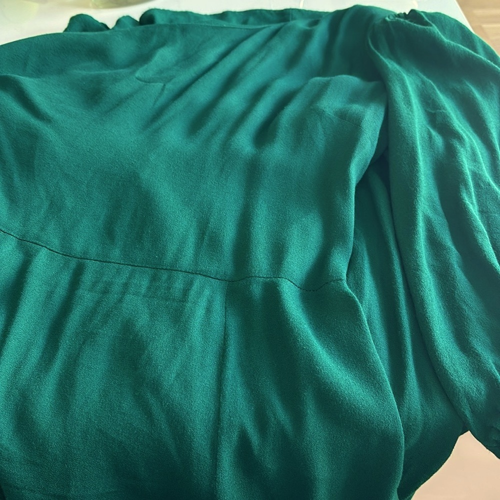 reformation lawrence dress / size 6 / emerald green - Picture 9 of 10